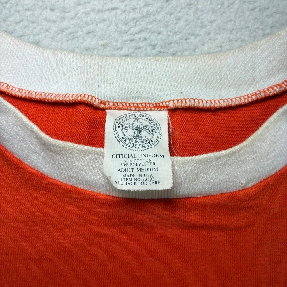 Vintage Boy Scouts Of America Tiger Cub T Shirt Youth M Orange Ringer Scout USA
